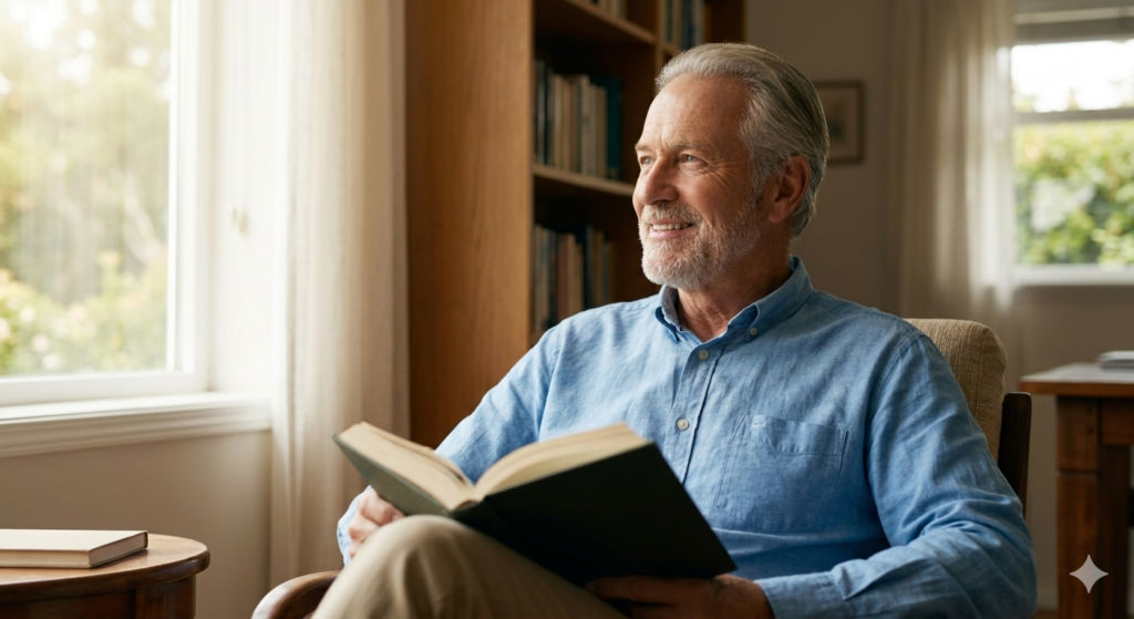 Happy person enjoying mental clarity and sharp memory after using NeuroSerge
